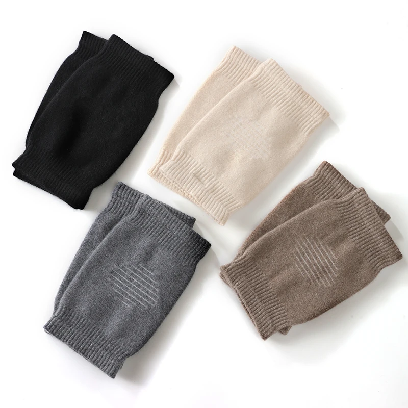 Rutschfeste Knieschoner aus 100 % reinem Kaschmir für Herbst und Winter, Linderung von Gelenkschmerzen, Kniewärmer, Kälteschutz für Männer und Frauen