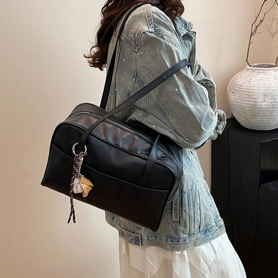 

Простые вместительные женские сумки через плечо из искусственной кожи, винтажные женские сумки-тоут для повседневного использования, сумки-тоут для женщин