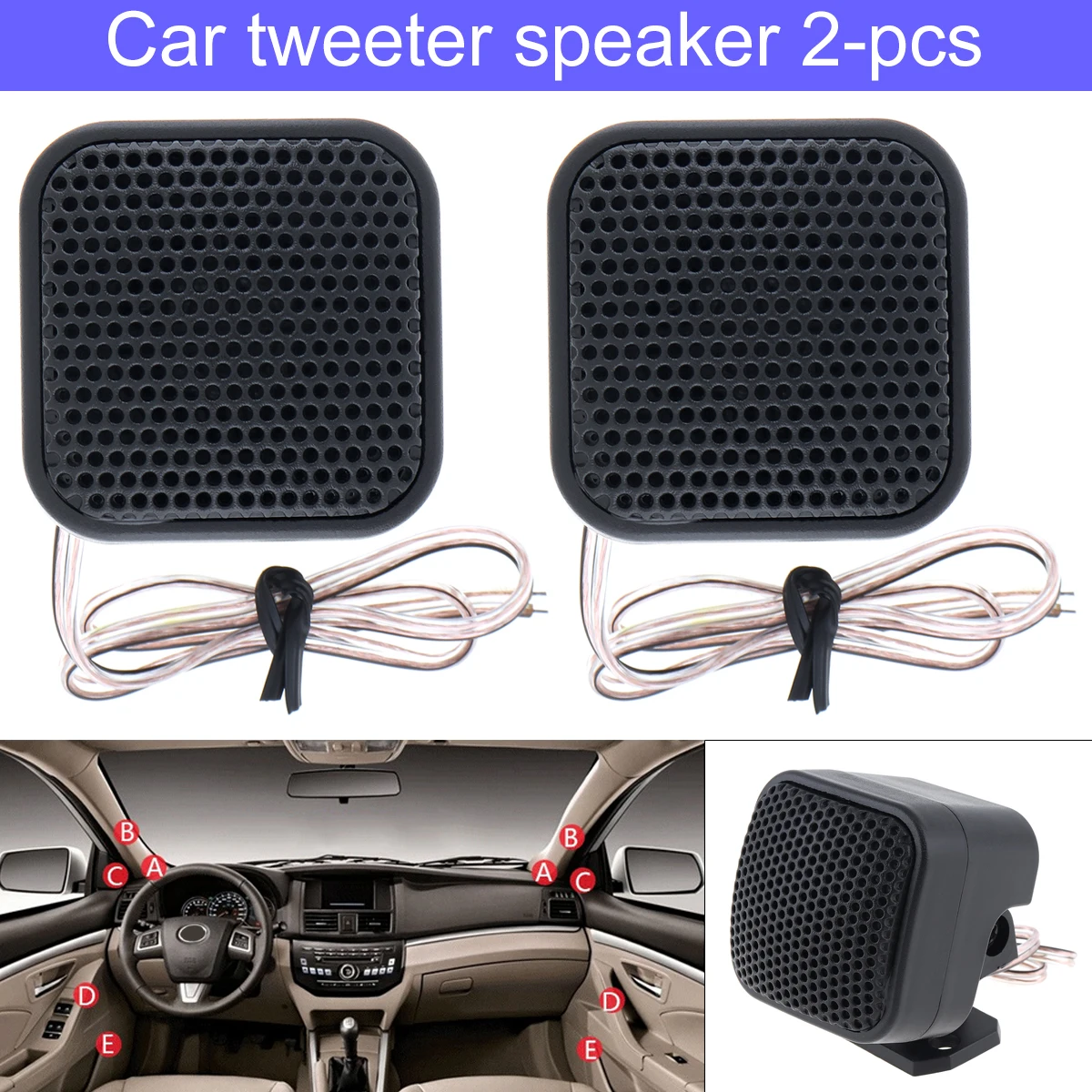 

2pcs Universal Car Speakers 500W TP-004A High Efficiency Mini Tweeter Automotive Speakers Subwoofer Car Audio