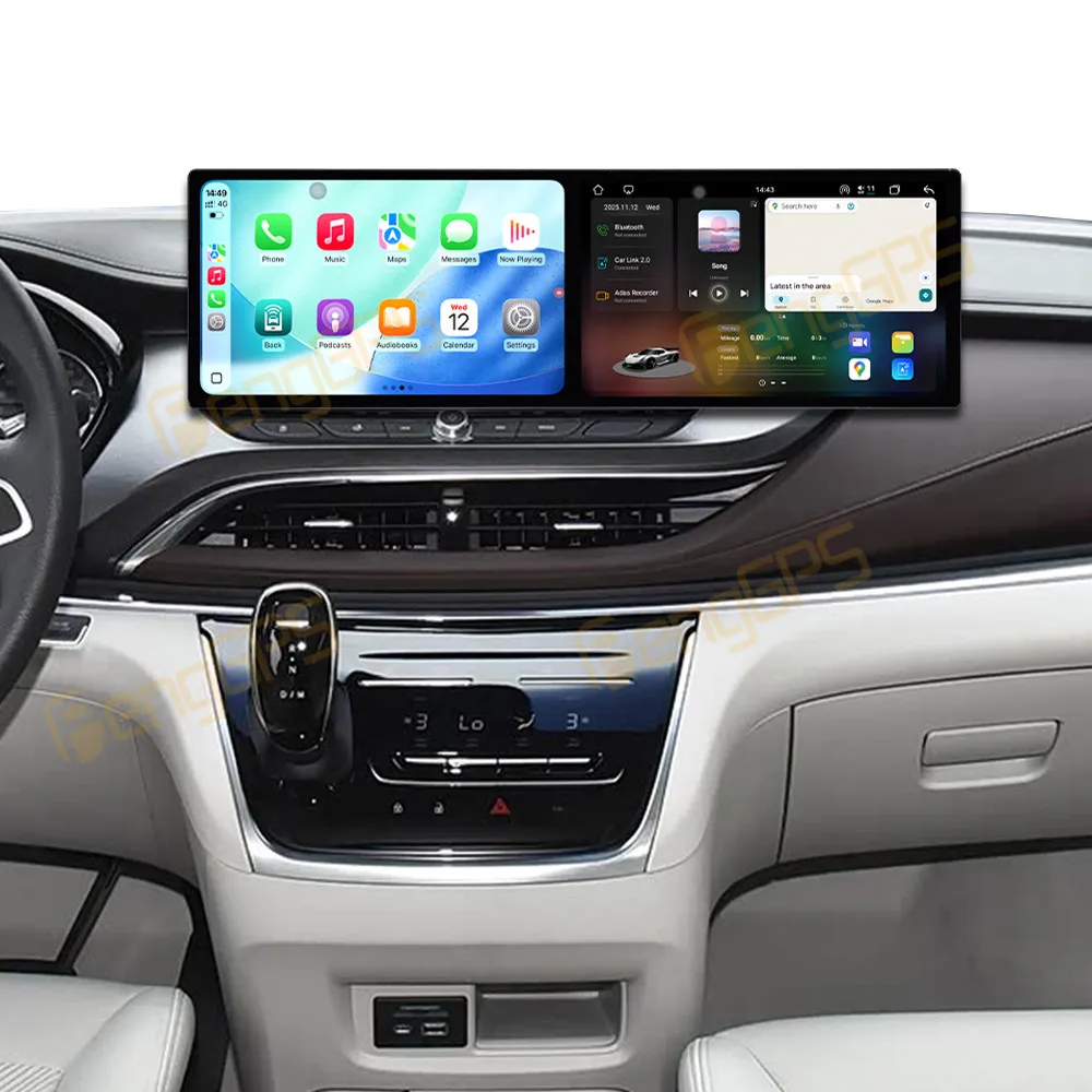 

Двухэкранный автомобильный радиоприемник 10,1 дюйма с Android 15 и CarPlay для Buick GL8 2020-2022, сенсорный мультимедийный плеер, GPS-навигация, DSP