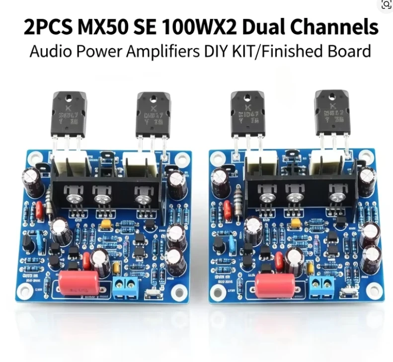 2PCS MX50 SE 100WX2 Dual Channels Audio Power Amplifiers DIY KIT