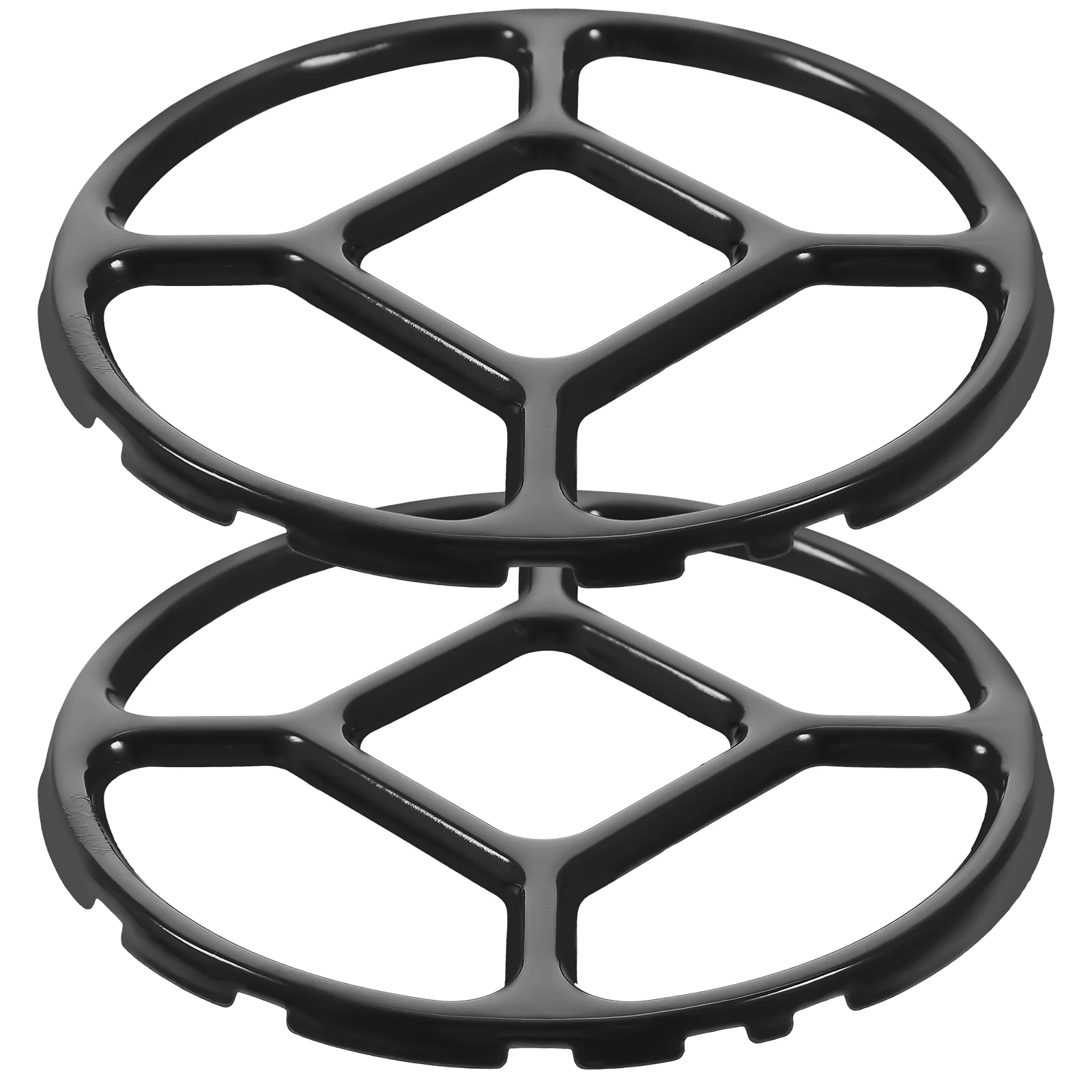 Callaron Metal Brackets 2Pcs Cast Iron Wok Support Ring Wok Rack Gas Stove Rack Accessories Kitchen Cooktop Range Pan