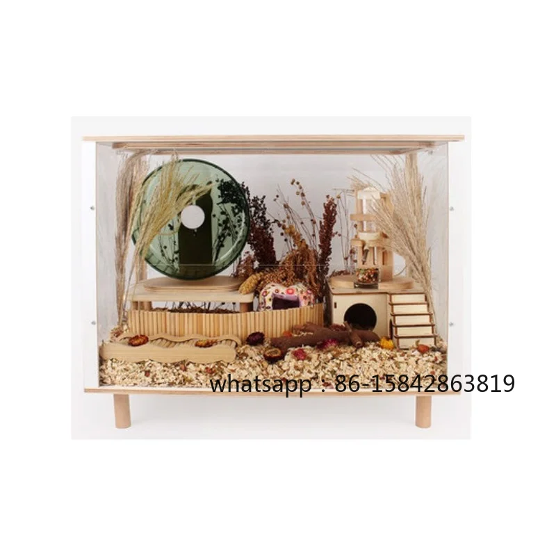 High-End Luxury Hamster Cage Oversized Villa Acrylic Cage Raising Golden Bear Flower Branch Rat Rudin Chicken