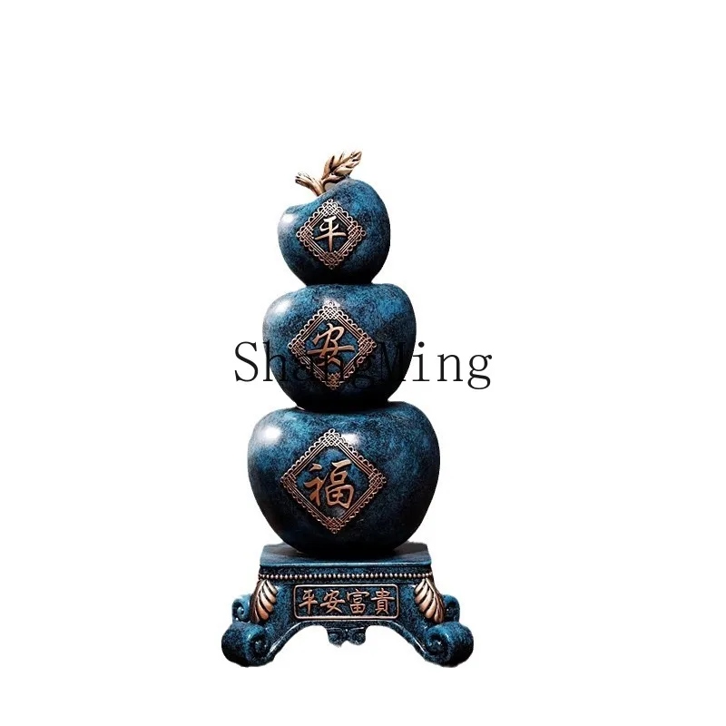 

PYH Ping An Ornament Apple Wine Cabinet TV Cabinet Desktop Decoration New House Entry Chinese-style Living Room Entrance Crafts