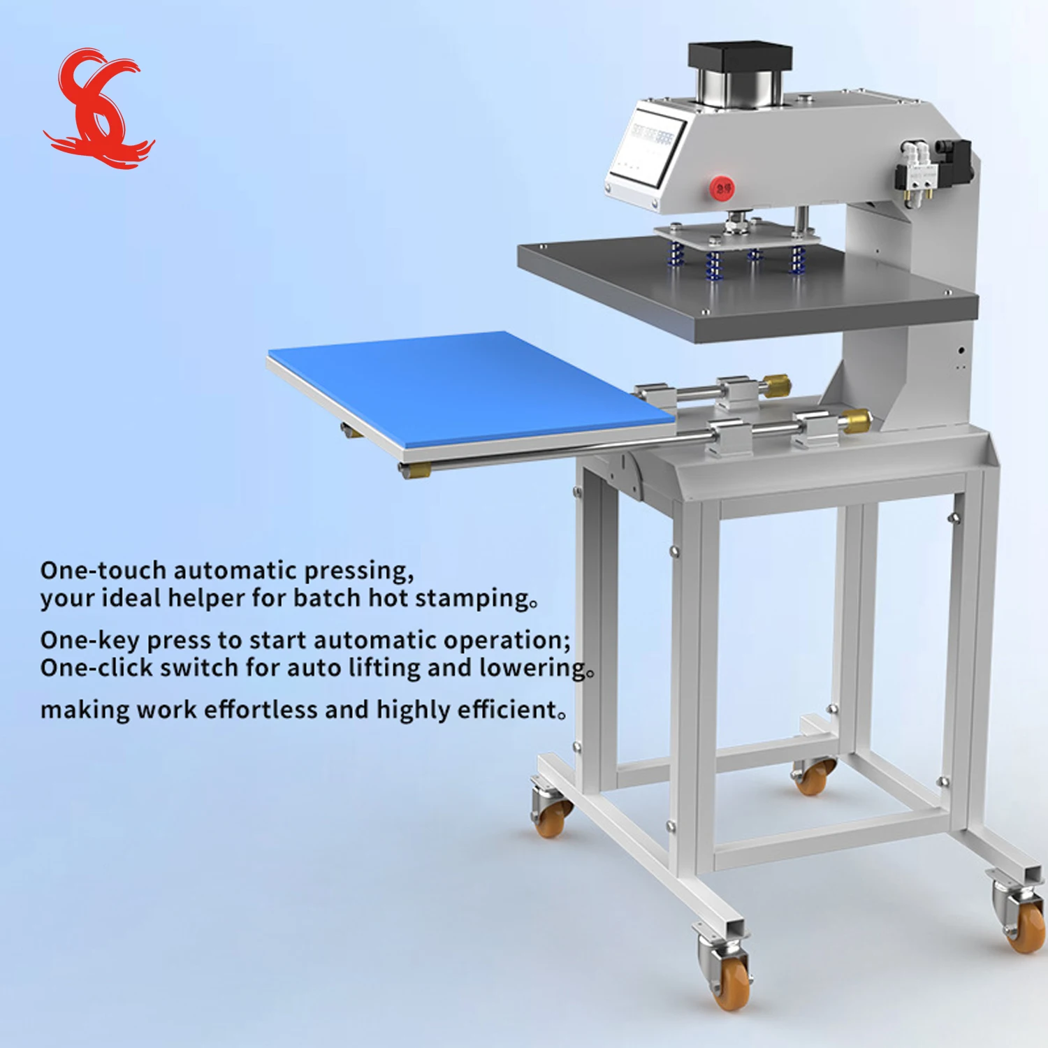 High Pressure Pneumatic Heat Press Large Size  Fabric T-shirt 80*100cm Sportswear Heat Transfer Machine