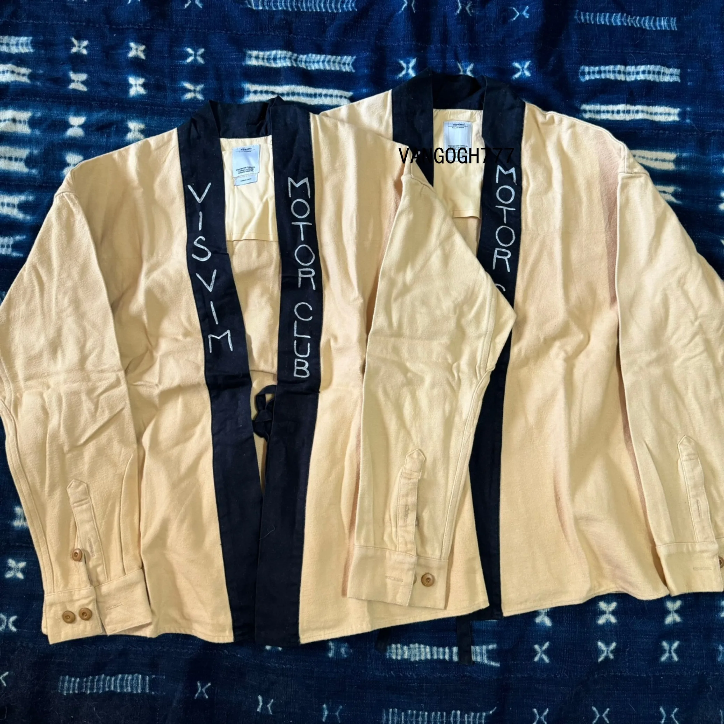 VISVIM KOFU 17SS LHAMO SHIRT MOTOR CLUB Hand-painted cardigan robe