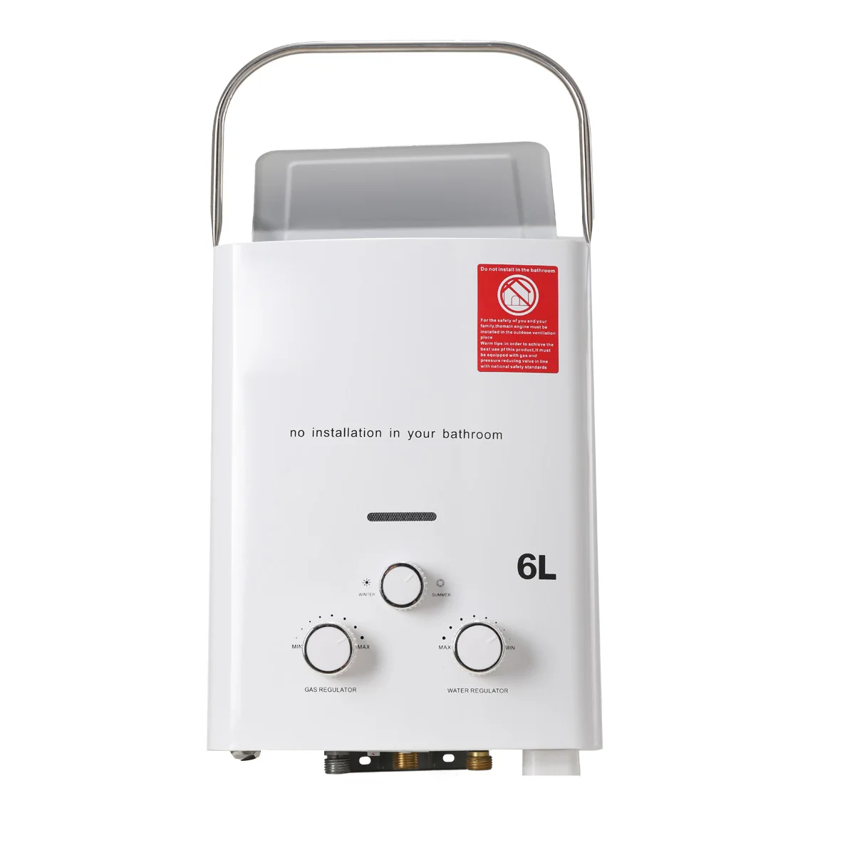 6l gás propano lpg tankless aquecedor de água 12kw aço inoxidável aquecedor de água quente instantâneo para acampamento ao ar livre com kit cabeça chuveiro