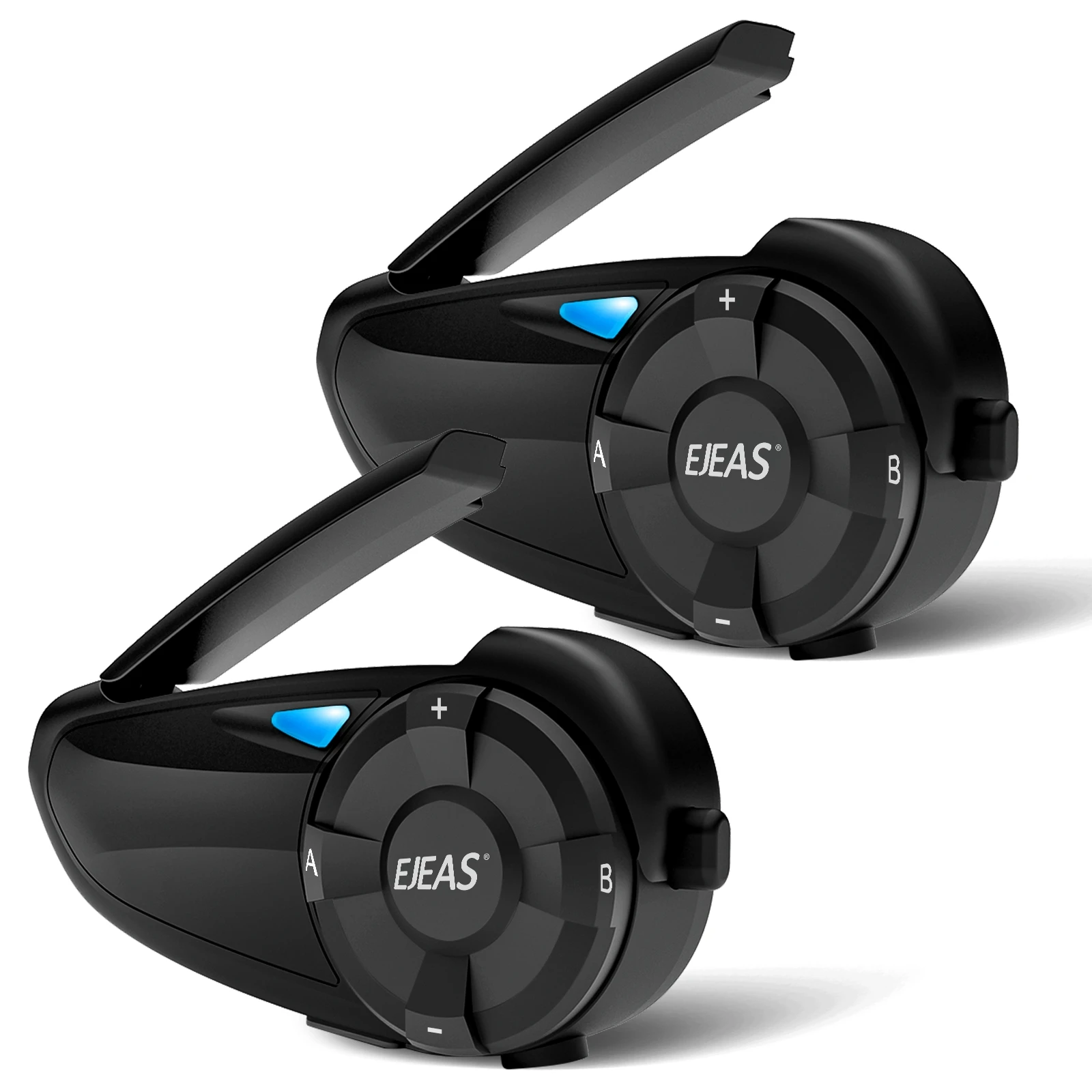 EJEAS Q7 Motorcycle Intercom Helmet Headset with Remote Waterproof Wireless Bluetooth Moto Interphone for 2 Riders