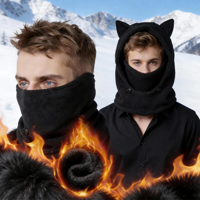 Kreative Teufel Ecke Radfahren Hals Maske Hut 4-in-1 Sturmhaube Hut Winter Outdoor Sport Warme Männer Frauen Winter hüte Unisex Kappe