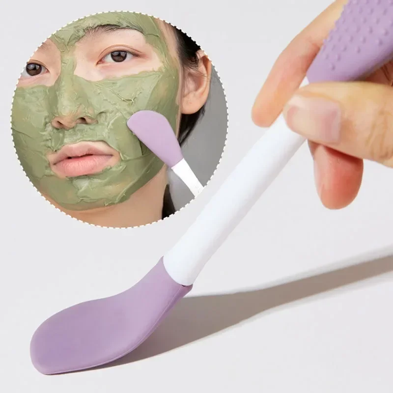 Double Head Silicone Facial Mask Brush Facial Massage Cleaning Brushs DIY Mud Film Scraper Facial Care Tool Dropshiping