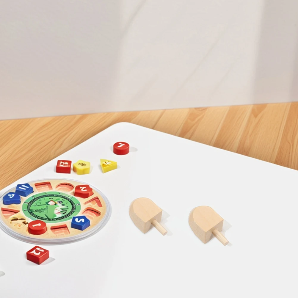 

10 Pcs Wooden Spinning Top Hanukkah Dreidel Dreidels Bulk Painted for Kids Beige Diy Decorations