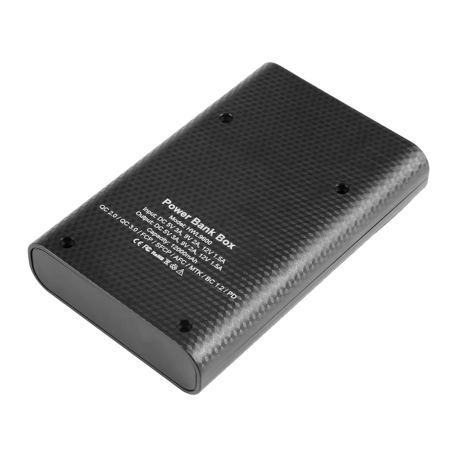 صندوق غلاف باور بنك ، شاحن QC ثنائي الاتجاه ، باور بنك ، مخرج USB 2 × ، شاشة ، Suppo غير مشمول ، way mAh ، بطارية 4x