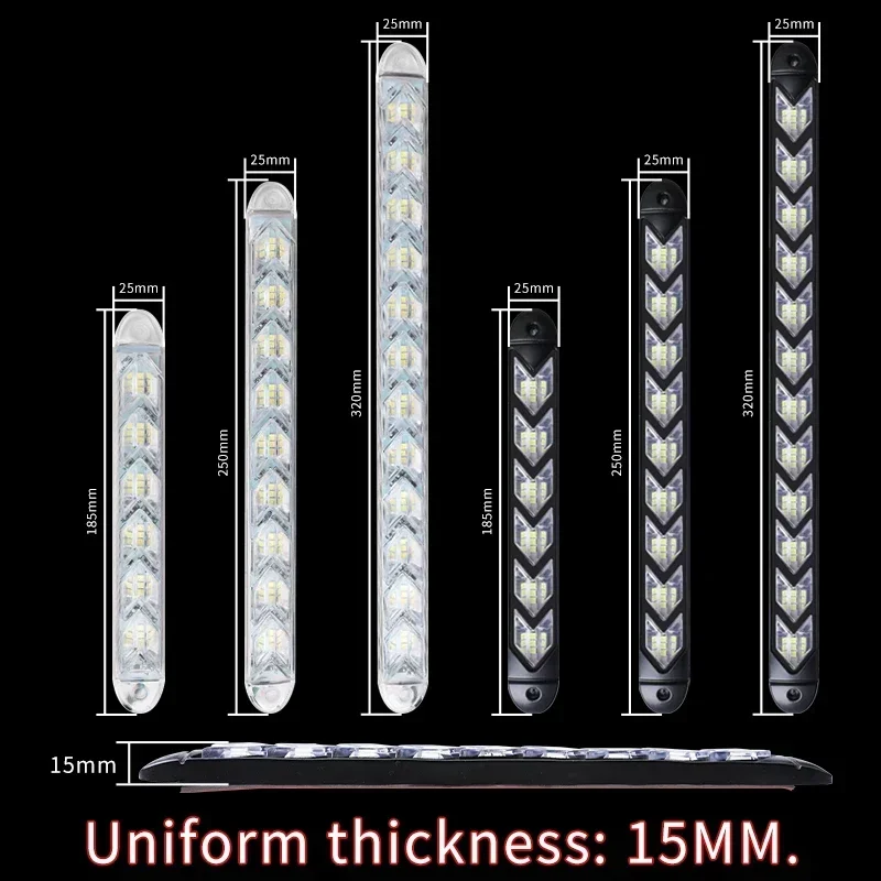 2Pcs Car Led Daytime Running Light Flexible Headlight Sequential Flow Yellow Turn Signal Light Decorative Driving Lights 12V