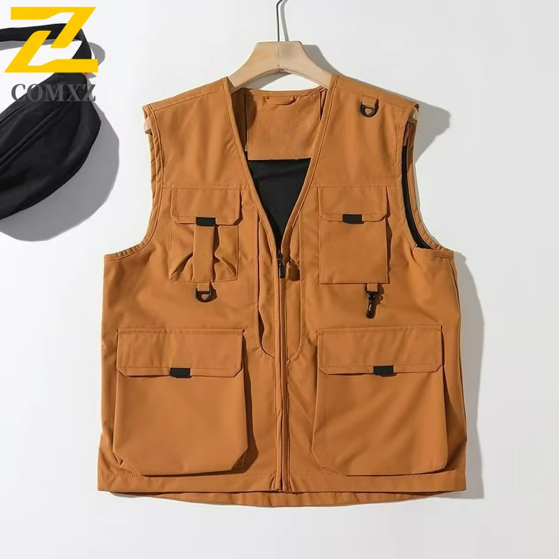 

Men's Utility Gilet 2025 New Autumn Multi Pocket Camping Photography Vests Outdoor Sporty Sleeveless Casual Versatile Work Vest