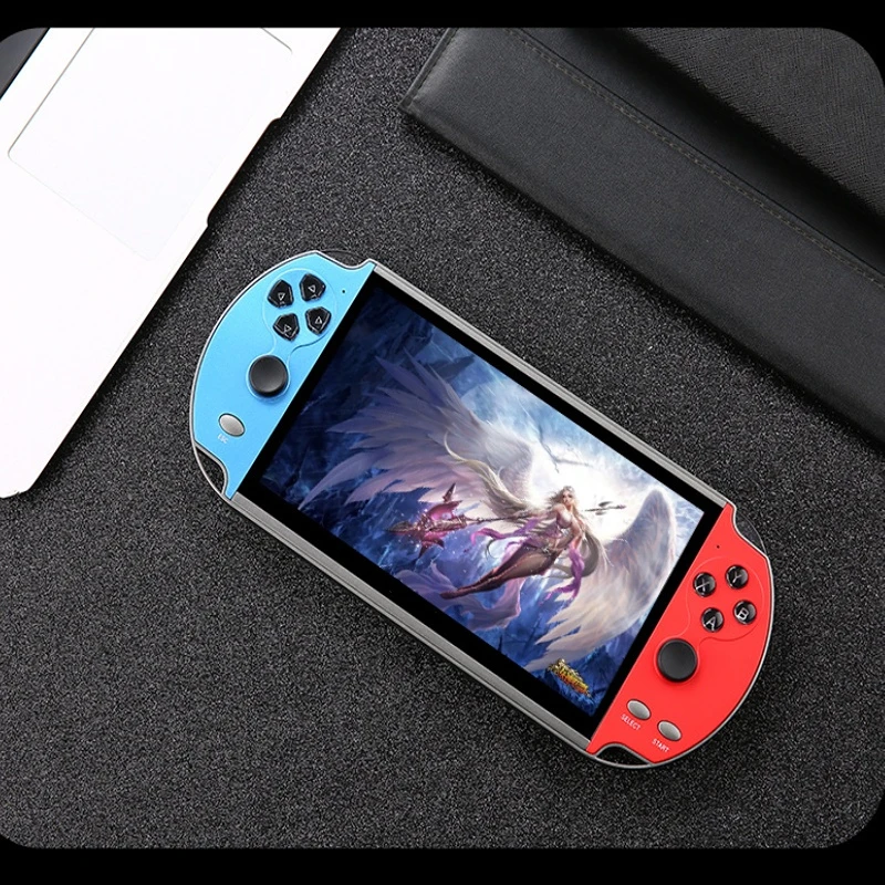 X7 Handheld Game Console with TF Card 4.3 inch HD Screen Retro Game Player Built-in 1000+ Classic Games for Children gift