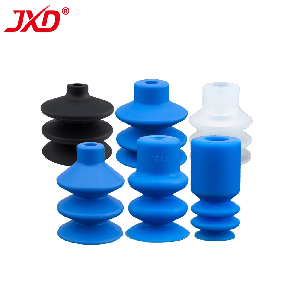 100Pack Silicone Vacuum Suction Cups FG Series 2.5 Fold Bellows Suction Pads for Pneumatic Industrial Manipulator Gripper
