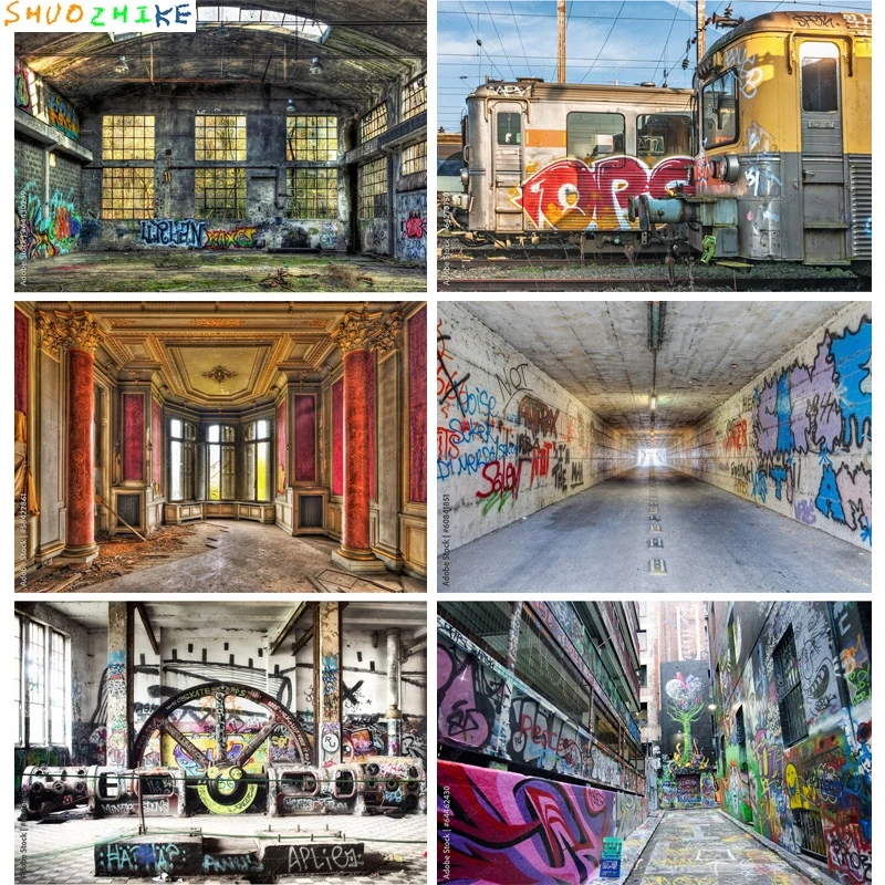 SHENGYONGBAO الكتابة على الجدران خلفيات للتصوير الفوتوغرافي الدعائم استوديو الدعائم خمر الطوب جدار الشارع استوديو الصور خلفية STO-05