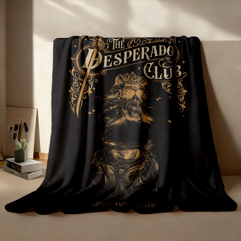 The Desperado Club Colors Flannel Blanket, Princess Donut Approved Flannel Throw, Dungeon Crawler Carl Mongo Cozy Blanke