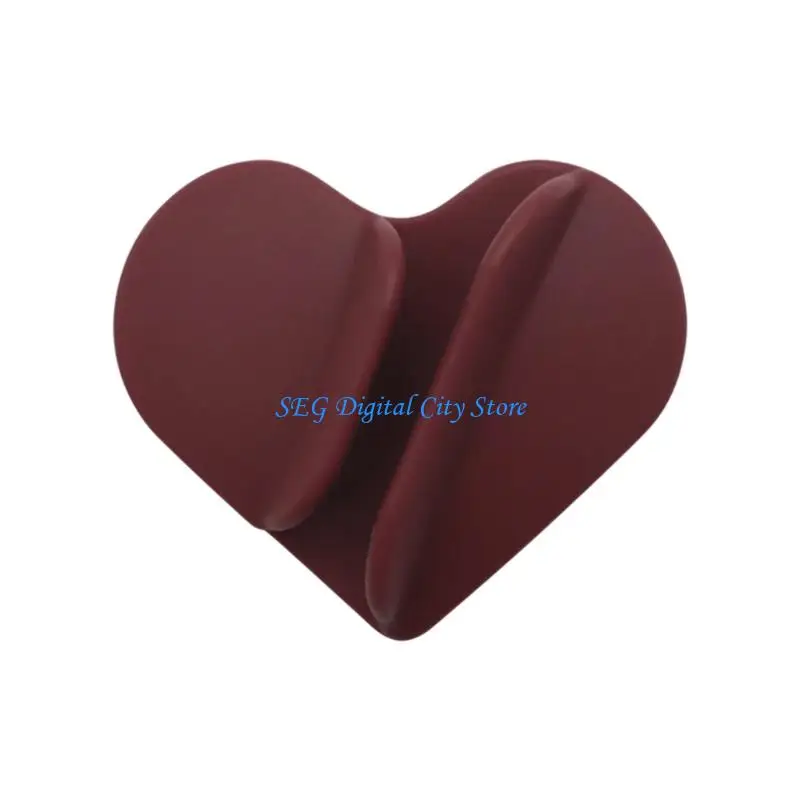 U75B Phone Back Lipstick Holder Heart Matte Shell Storage for Narrow Items in Daily Carry and Travel Use