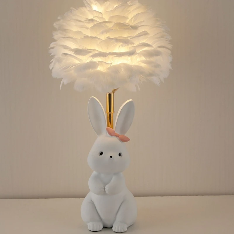 

Modern Home Decoration LED Night Light Cute Rabbit Animal Cartoon Lamp Dimmable for Children Kids Bedroom Gift Sleeping Light
