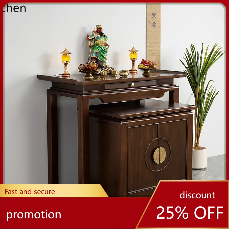 

Стол из массива дерева CZ для подставки для благовоний, домашний, для прихожей, столик для Будды, простой вертикальный шкафчик Shentai