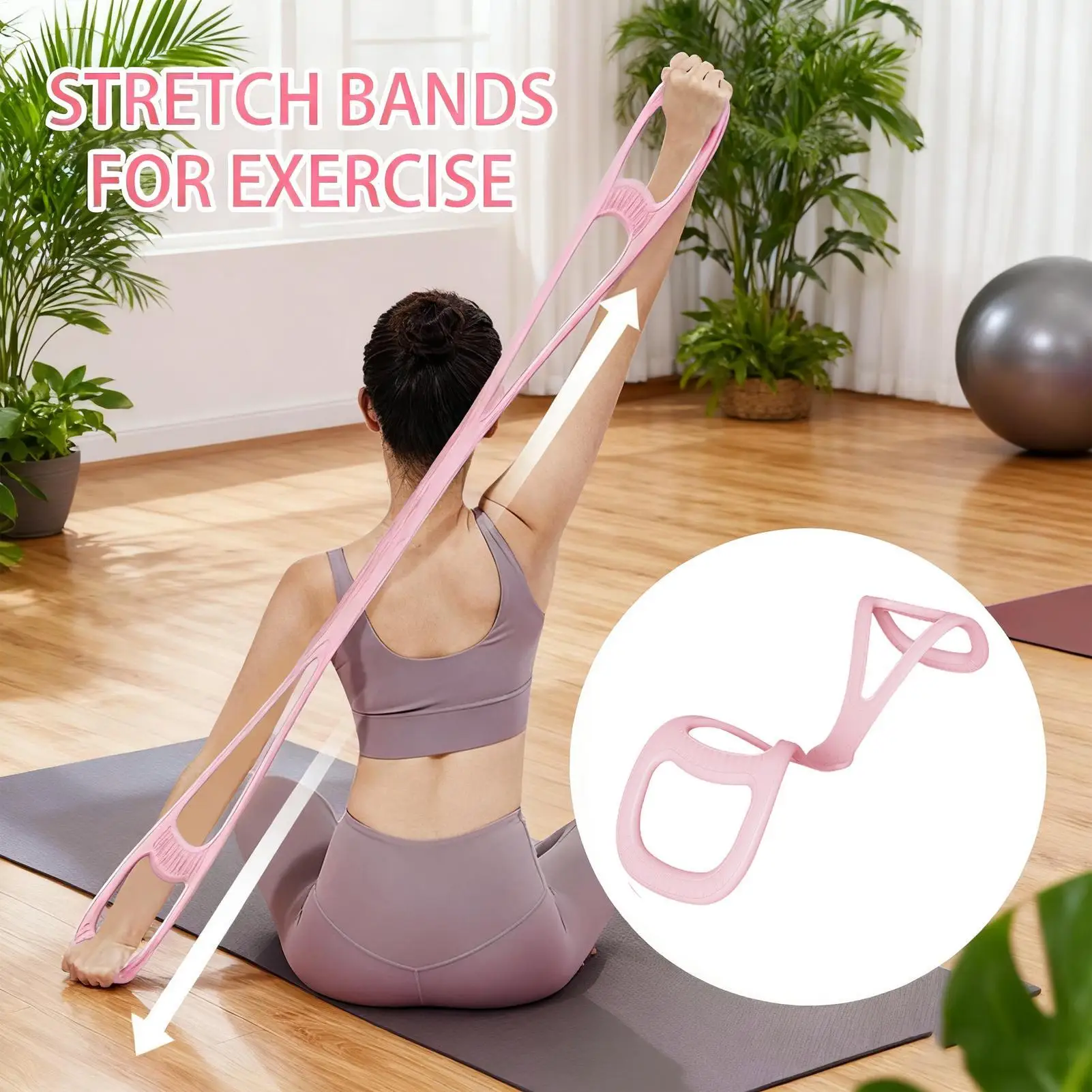 Figure 8 Resistance Bands 8 Shaped Resistance Bands for Back Exercise Ergonomic Shoulder Stretch Equipment for Youth Girls