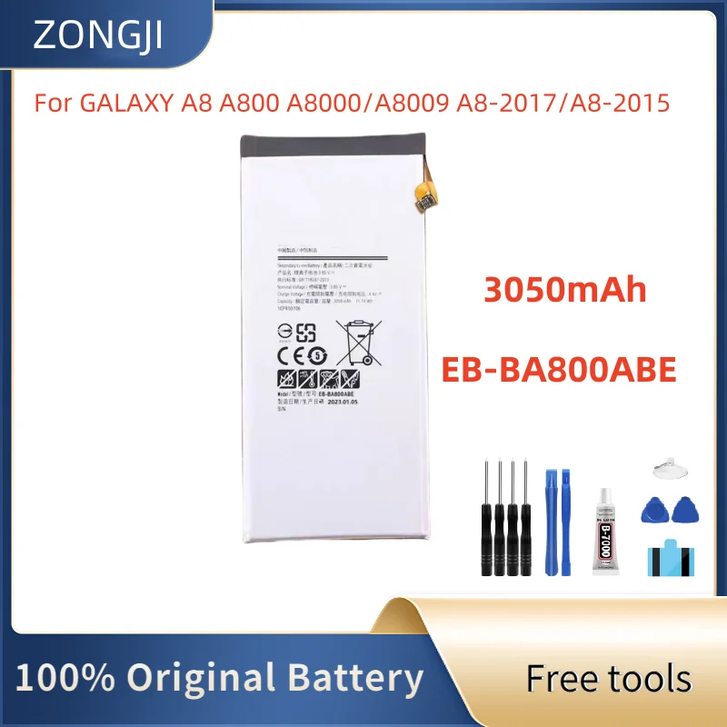 

Новый аккумулятор EB-BA800ABE 3050 мАч для GALAXY A8 A800 A8000/A8009 A8-2017/A8-2015, аккумуляторы для мобильных телефонов + бесплатные инструменты