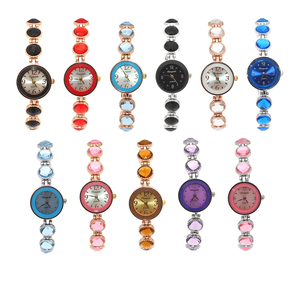 11 قطعة/الوحدة أزياء سيدة كوارتز ساعة المتاحة فستان نسائي ساعة اليد للفتيات