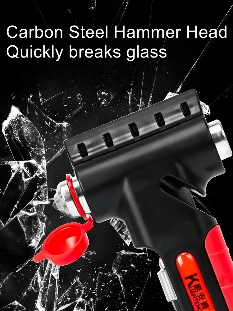 Car window breaker safety hammer multifunction with cutter glass safety hammer car safety escape hammer