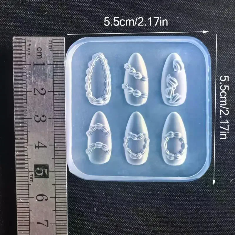 Silicone gâteau crème Art bricolage manucure 3D sculpture bijoux ongles moule conception ongles décorations modèle pour ongles breloques