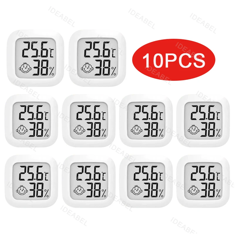 Termómetro Digital LCD Mini, Higrómetro, Medidor de Temperatura y Humedad Interior, Sensor, Termómetro para el Hogar, 4-10 Piezas