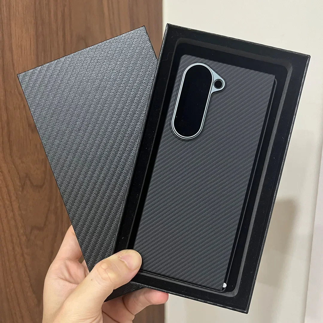 Imagem -05 - Real Genuine Aramid Carbon Fiber Phone Case Capa para Samsung Galaxy z Fold Zfold6 Fino Fosco Duro 600d