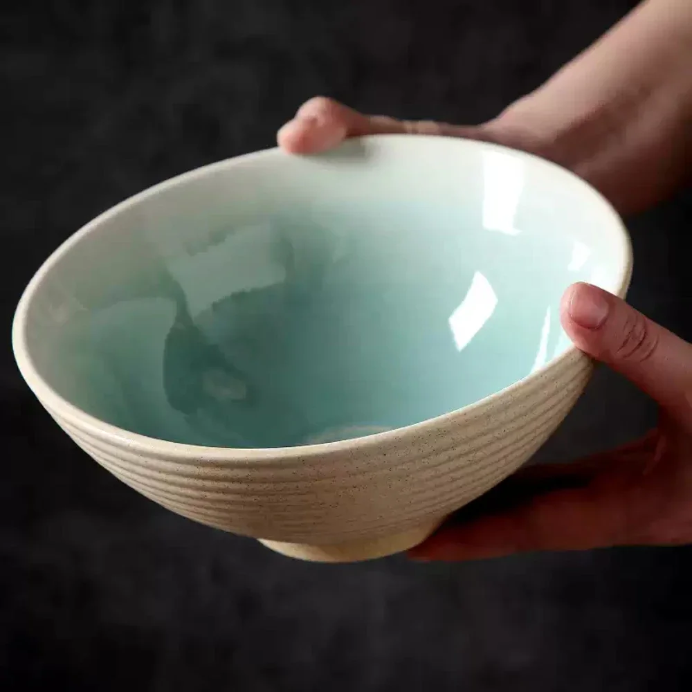 Japanese Vintage Porcelain Bowl Creative Restaurant Homehold Food Container Lunch Vegetable Salad Rice Soup Bowls Personal Items
