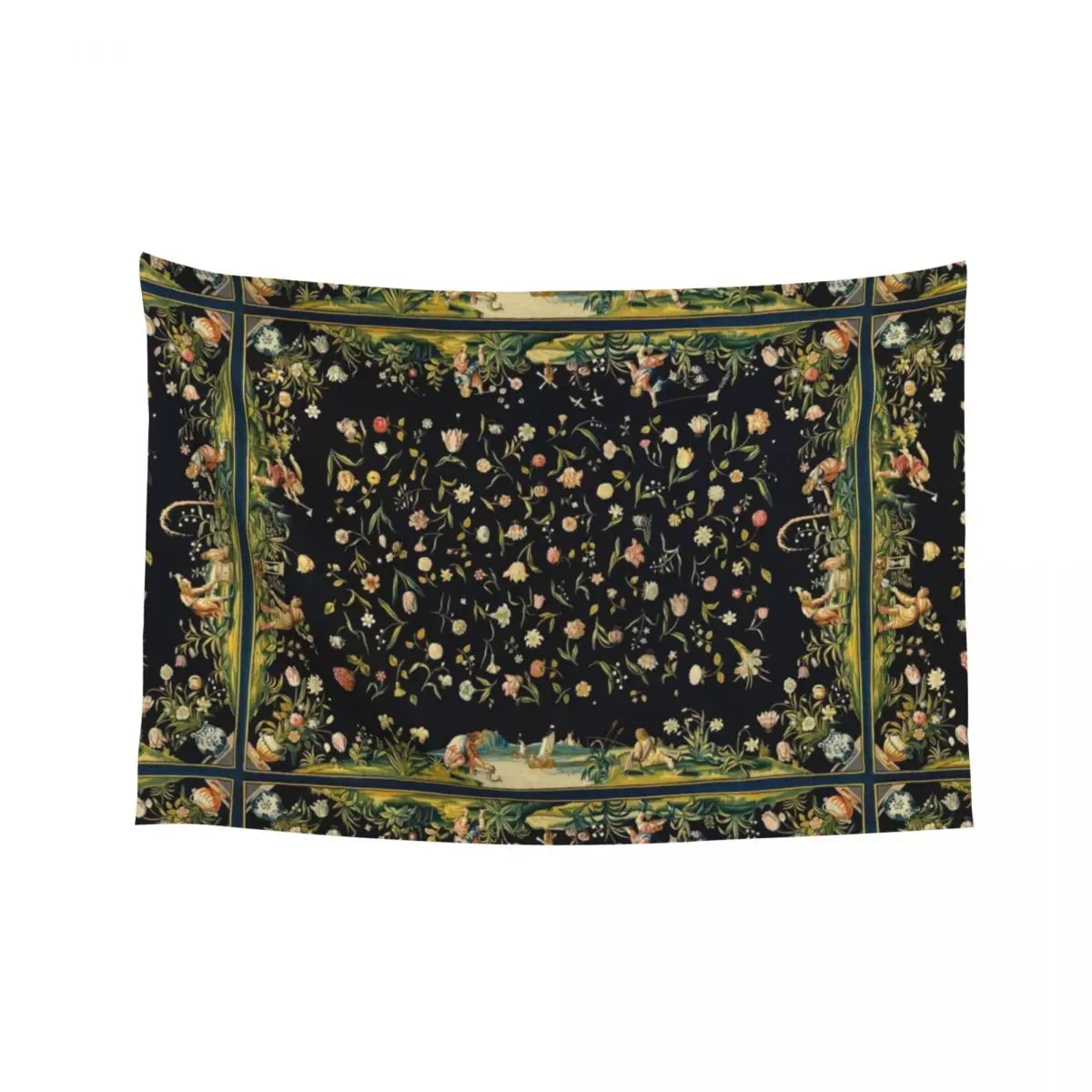 

Dark vintage floral Tapestry Room Decorating Aesthetic For Bedroom Tapestry