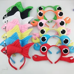 Crab Fish Ears Headband para adultos e crianças, Hairband, presente animal para festa de aniversário, fantasia cosplay, Natal e Halloween