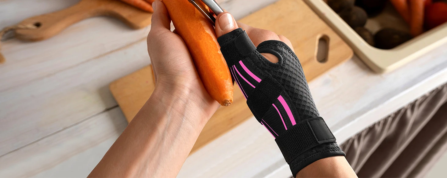 1/2 Stück Handgelenkstütze bei Arthritisschmerzen, Daumenbandage für Triggerfinger, für Männer und Frauen, Sport, De Quervain, Sehnenentzündung, CMC – Detail 2