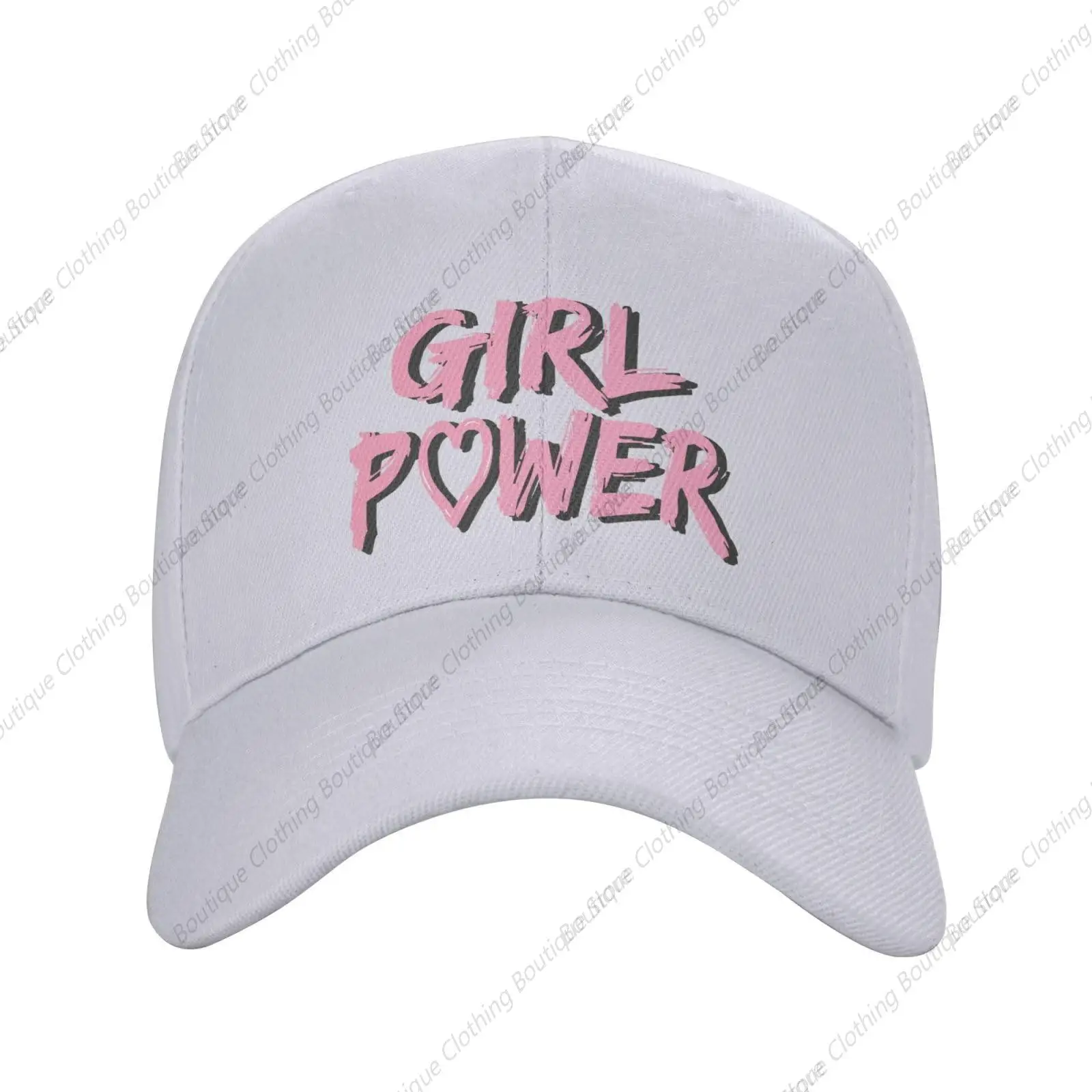 

Girl Power Hat Women Baseball Caps Graphic Cap White