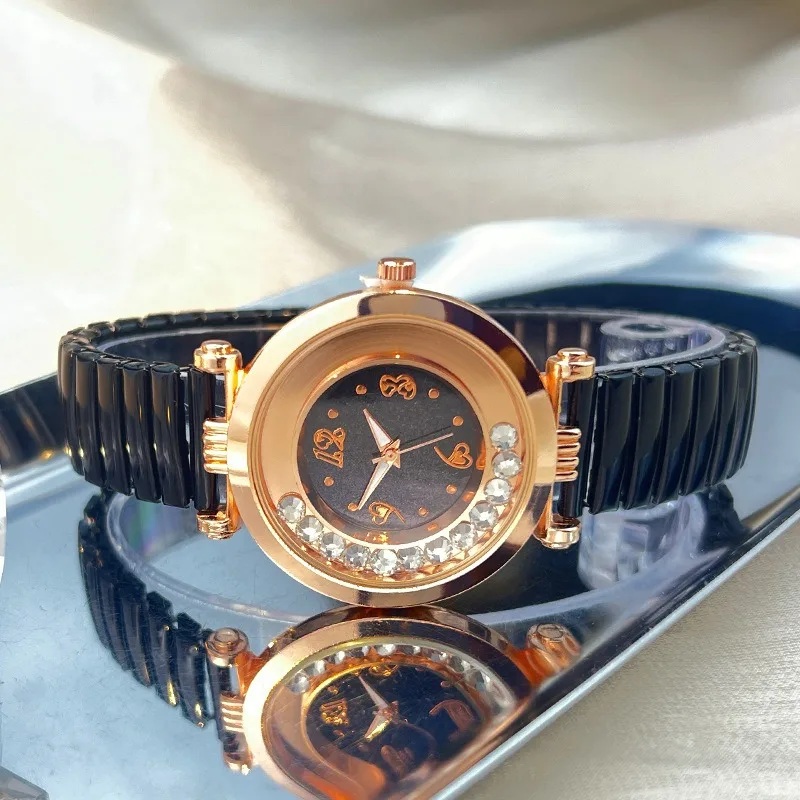 

Новые женские часы с эластичной лентой Rolling Sand, наручные часы, ультратонкие модные кварцевые часы Relogio Feminino Montre Femme