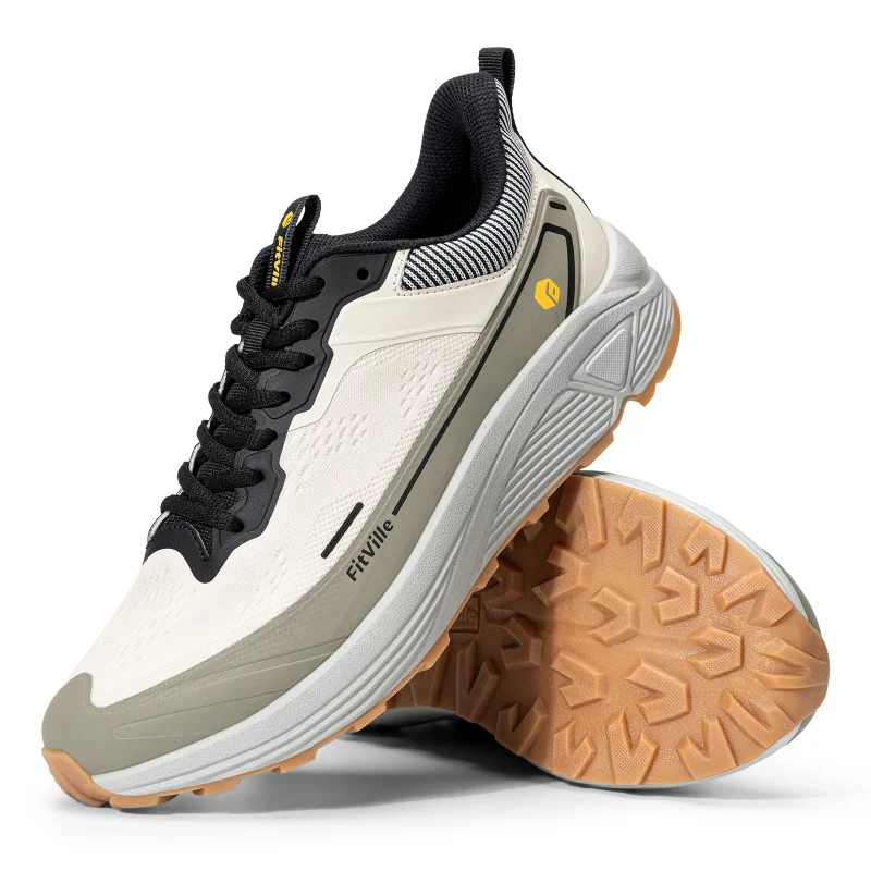 

FitVille Wide Walking Shoes For Men Anti-Slip Lightweight Trail Running Shoe Cushioned Athletic Sneakers With Arch Support