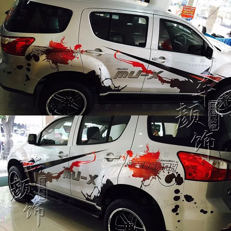 Car stickers modified body appearance personalized custom decals FOR Isuzu muX