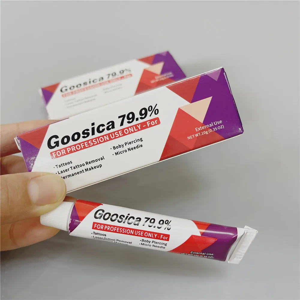 

79.9% Goosica крем для ухода за татуировкой перед перманентным макияжем микроблейдинг бровей губ кожу тела поставщик 10 г