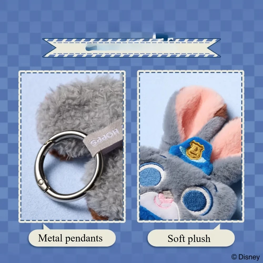 سلسلة مفاتيح لحامل البطاقات القطيفة من Zootopia Judy Hopps - حقيبة بتصميم كرتوني ناعمة ولطيفة للبطاقات والمفاتيح والمدرسة والمكتب #3