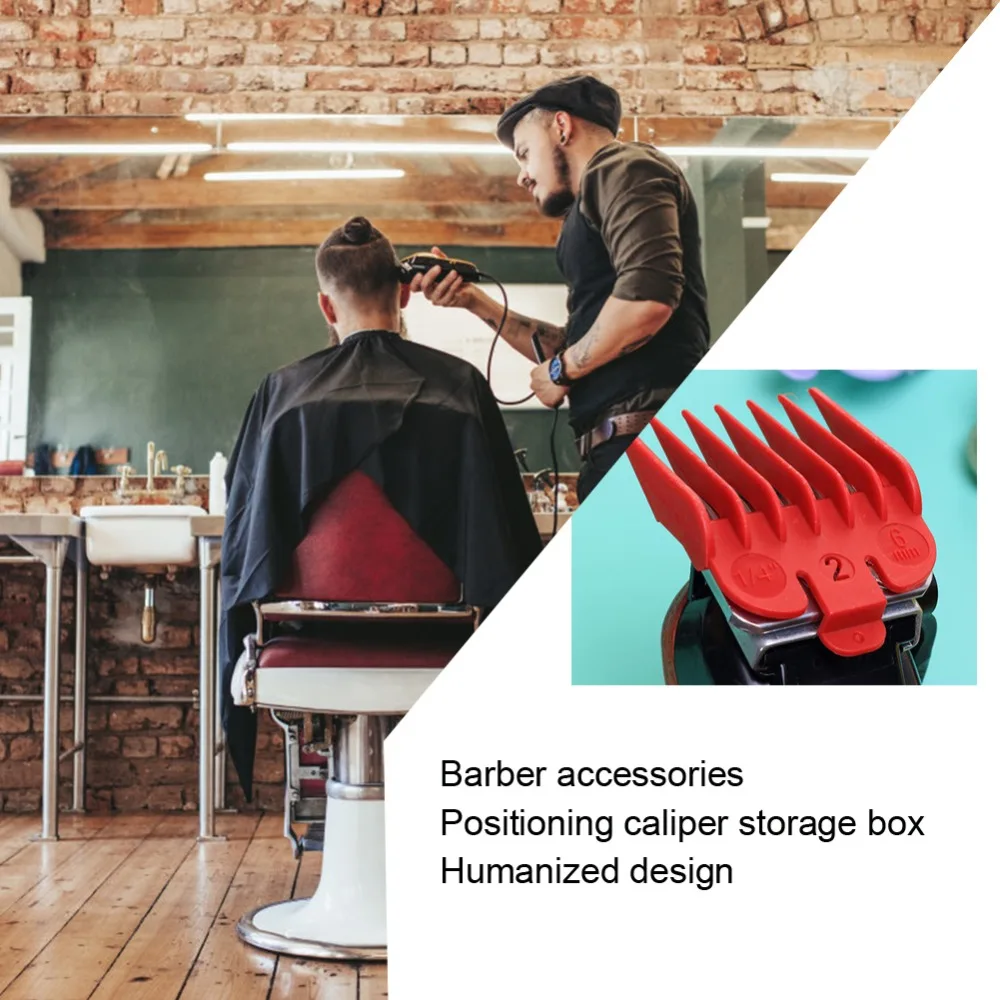 

8 Slots Limit Comb Storage Box Plastic Case Transparent Clipper Guard Holder Compact 10 Slots Limit Comb Organizer For Salon