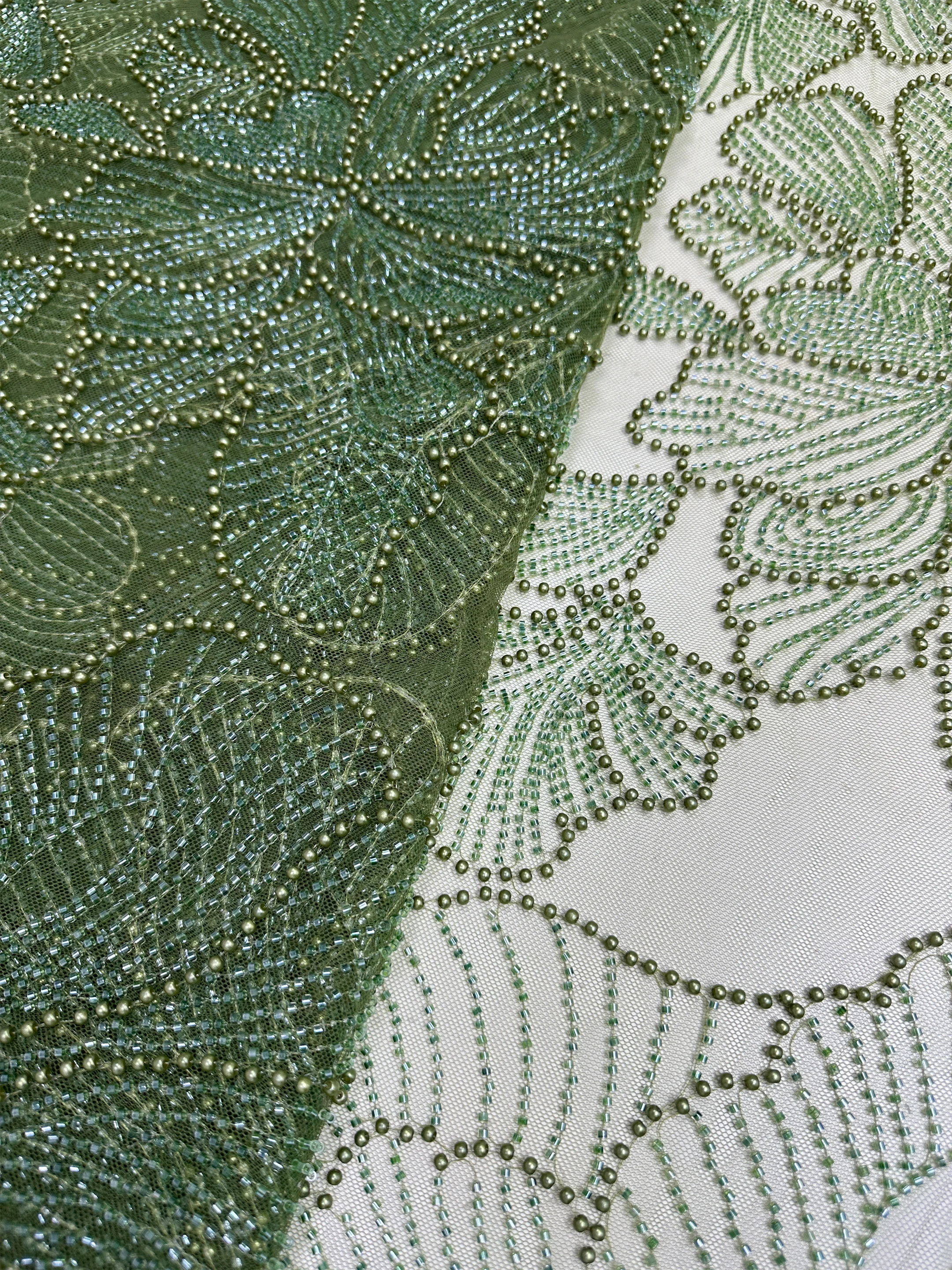 French beaded mesh lace fabric African tulle with embroidered fabric Nigerian lace lace fabric wedding party evening dress