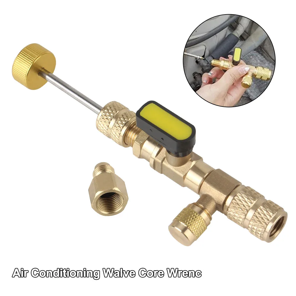 Reparación de aire acondicionado y fluoruro, válvula de refrigerante para aire acondicionado de coche, adaptador de seguridad, herramienta de refrigeración, válvula de CA R22 R410A