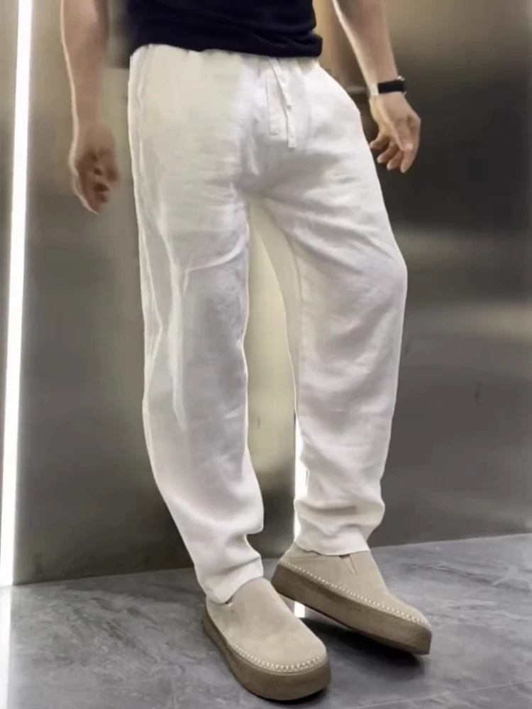 

Men's Summer Lightweight Breathable Casual Pants Faion Pure Color Versatile Sweat Absorbent Cool Loose Haome Knife ...