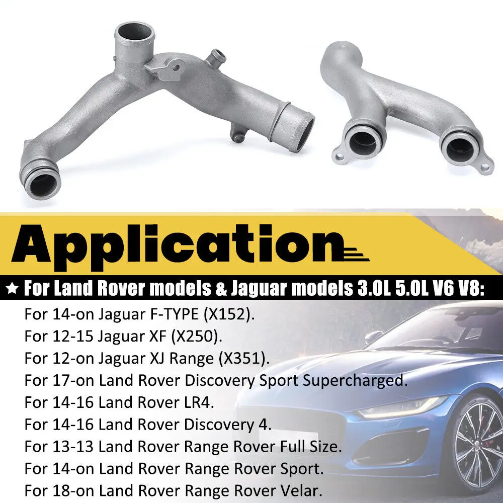LR090630 LR092992 LR075991 C2Z28536 Water Pipe Coolant Pipe Upgrade Kit For 2014-2020 Land Rover Range Rover 3.0L V6 5.0L V8