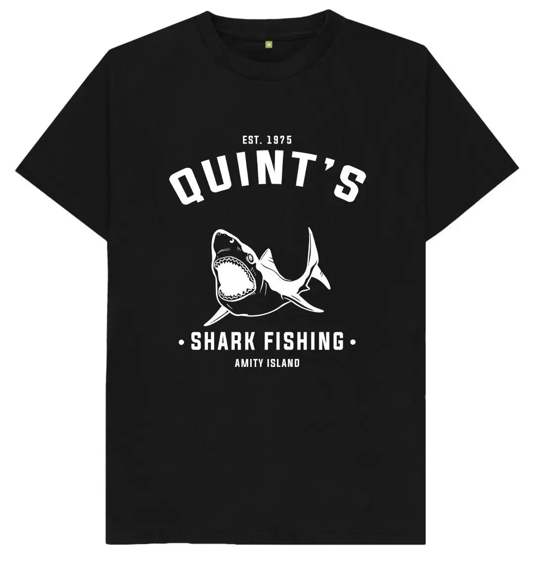 Quint's Shark Fishing Amity Island Est. 1975 Mens Womens T-shirt