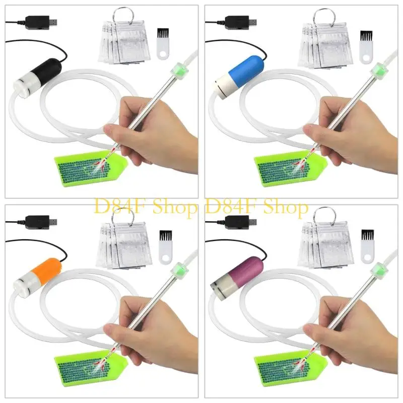 D84F Convenient Gemstones Craft Tool With Vacuum Pumps And Storage Compartment For Efficient Crystal Art Design Applicati