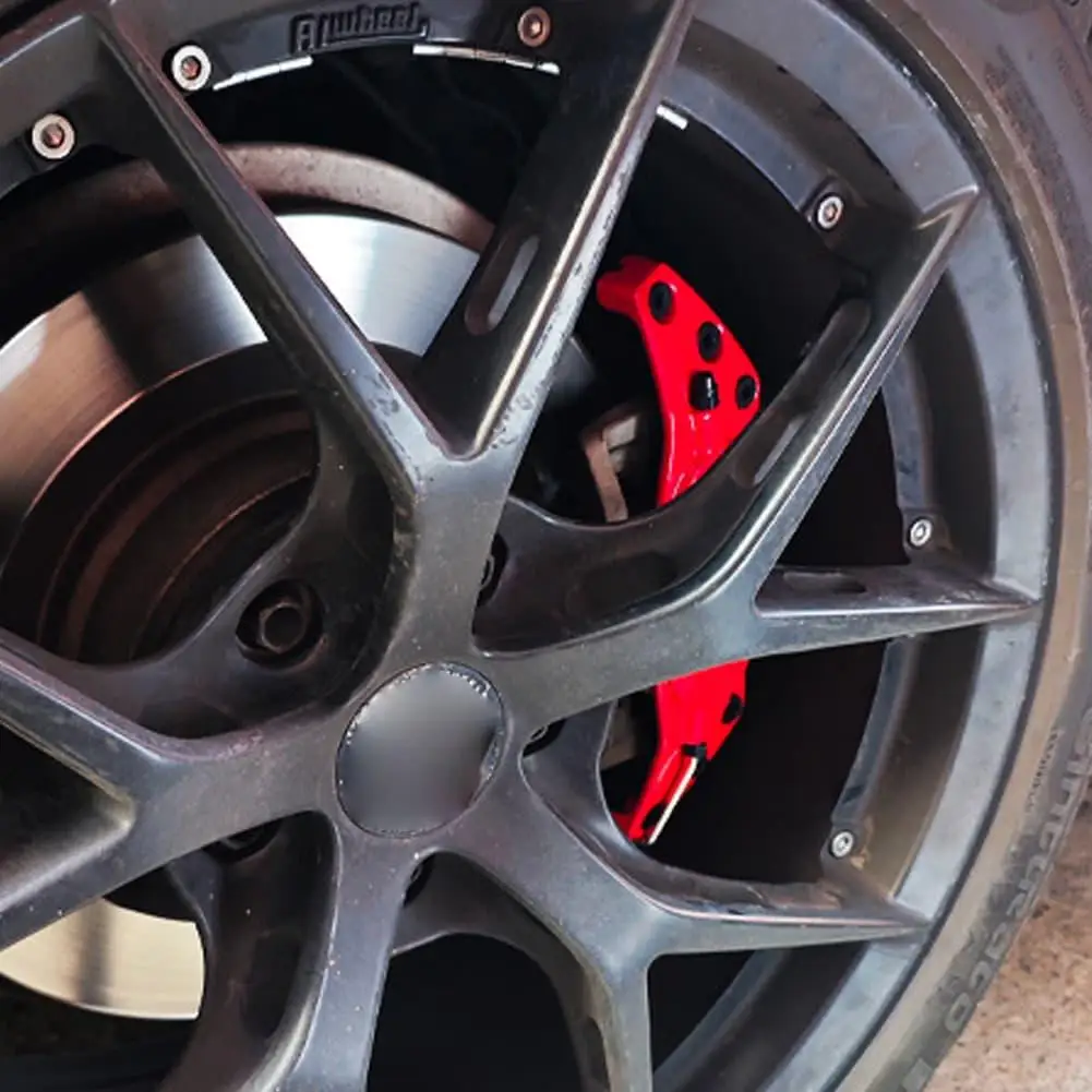 Universal Auto Brake Caliper Decor Covers With Light Line Gloss Red Yellow Wheel Caliper Protector Car Modification Accessories
